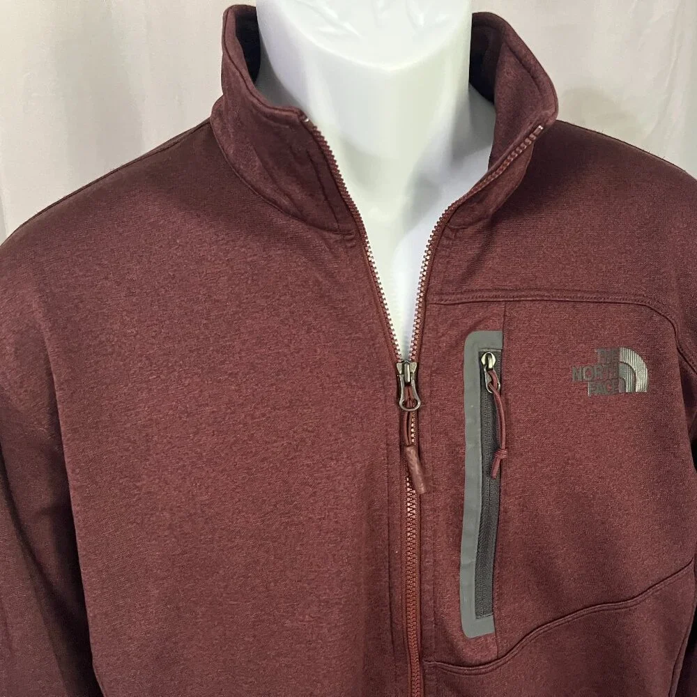 🏔️ The North Face Men’s Dark Burgundy 1/4 Zip Pullover Jacket L 🔥